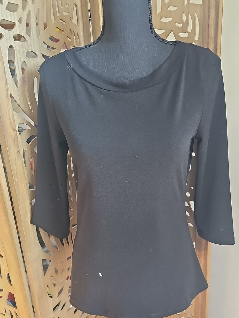 Modcloth Black Boatneck Long Sleeve Top